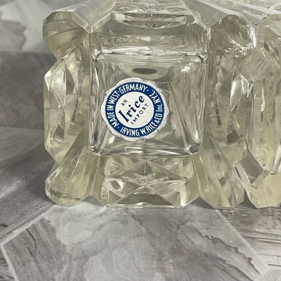 Vintage Irving W. Rice & Co. W. Germany Crystal Salt & Pepper Shakers 6.75” MCM - Picture 3 of 7